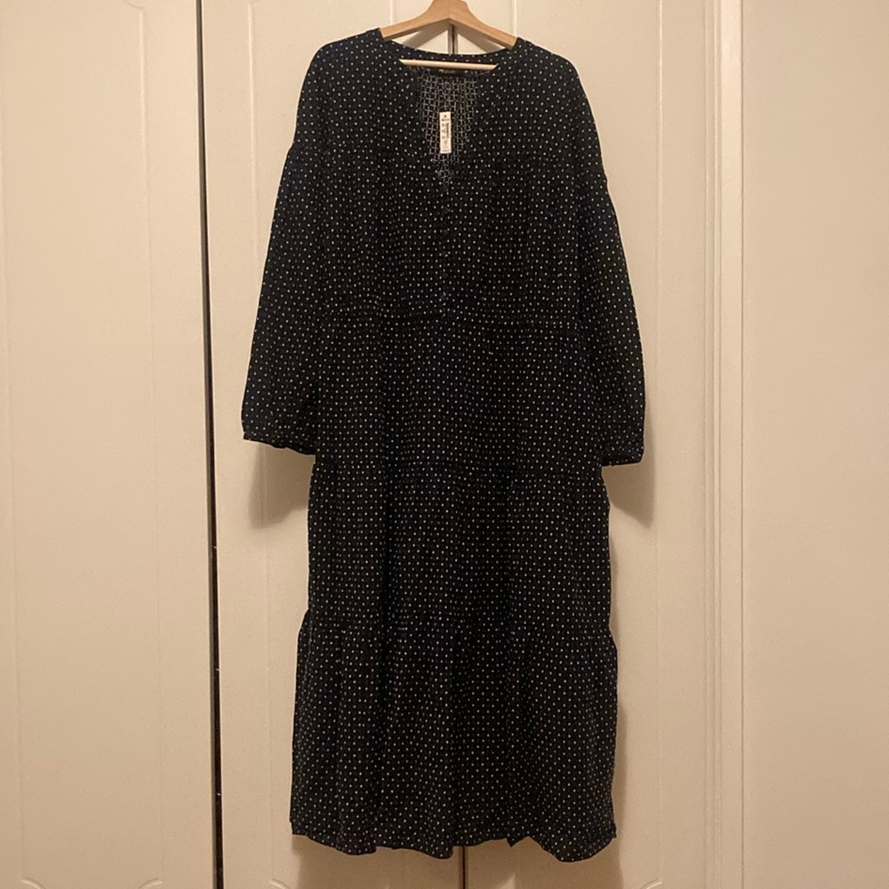 Madewell Women’s Navy Tiered Dress 4x NWT